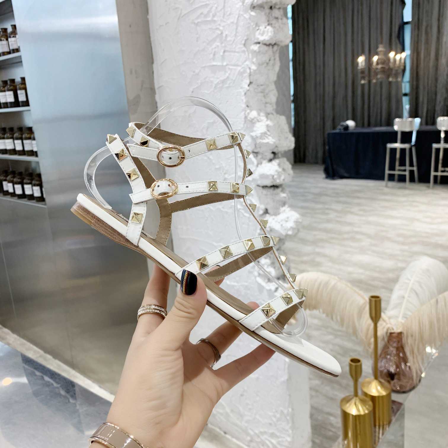 Valenti Garavani Rockstud Caged-straps Sandals - PerfectKickZ