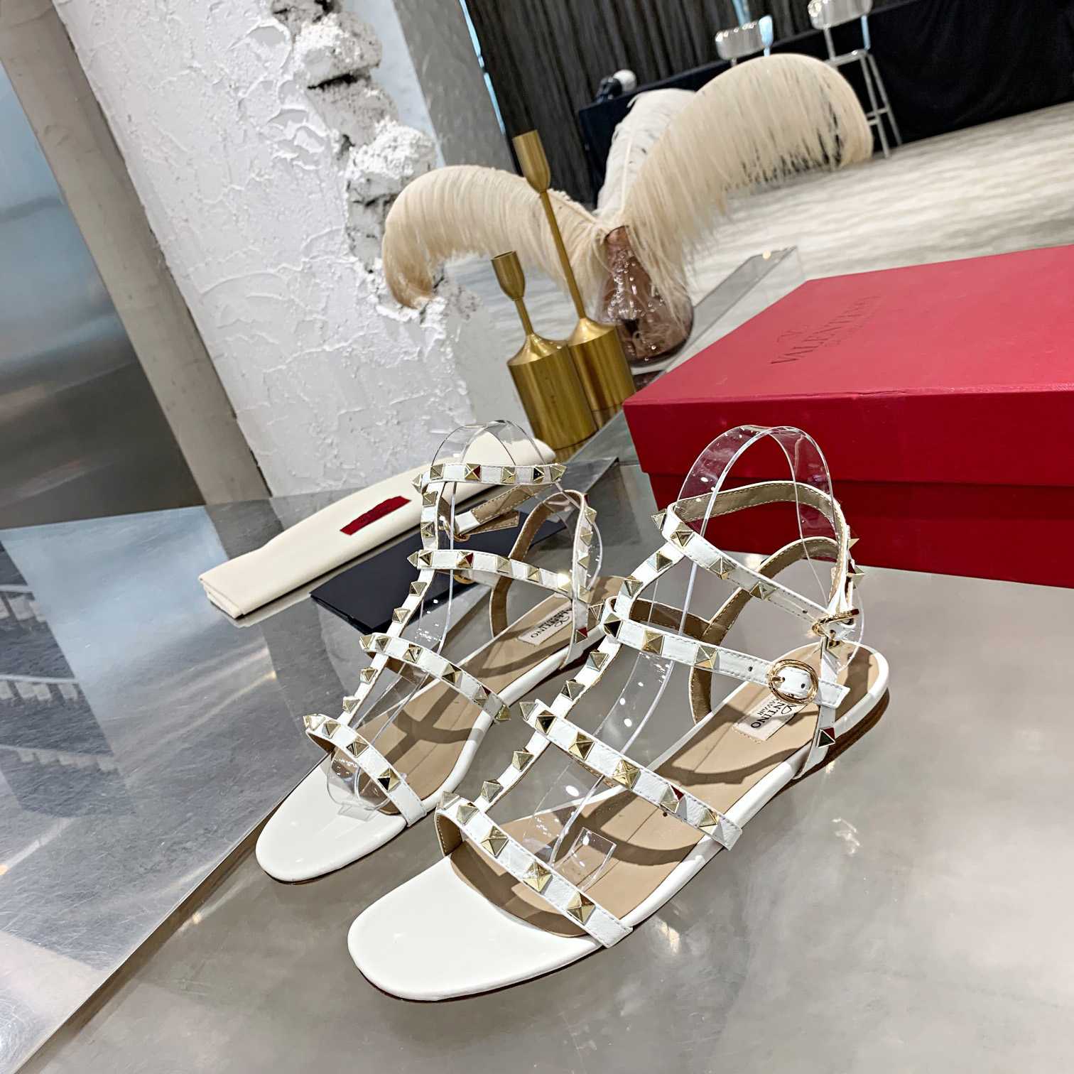 Valenti Garavani Rockstud Caged-straps Sandals - PerfectKickZ