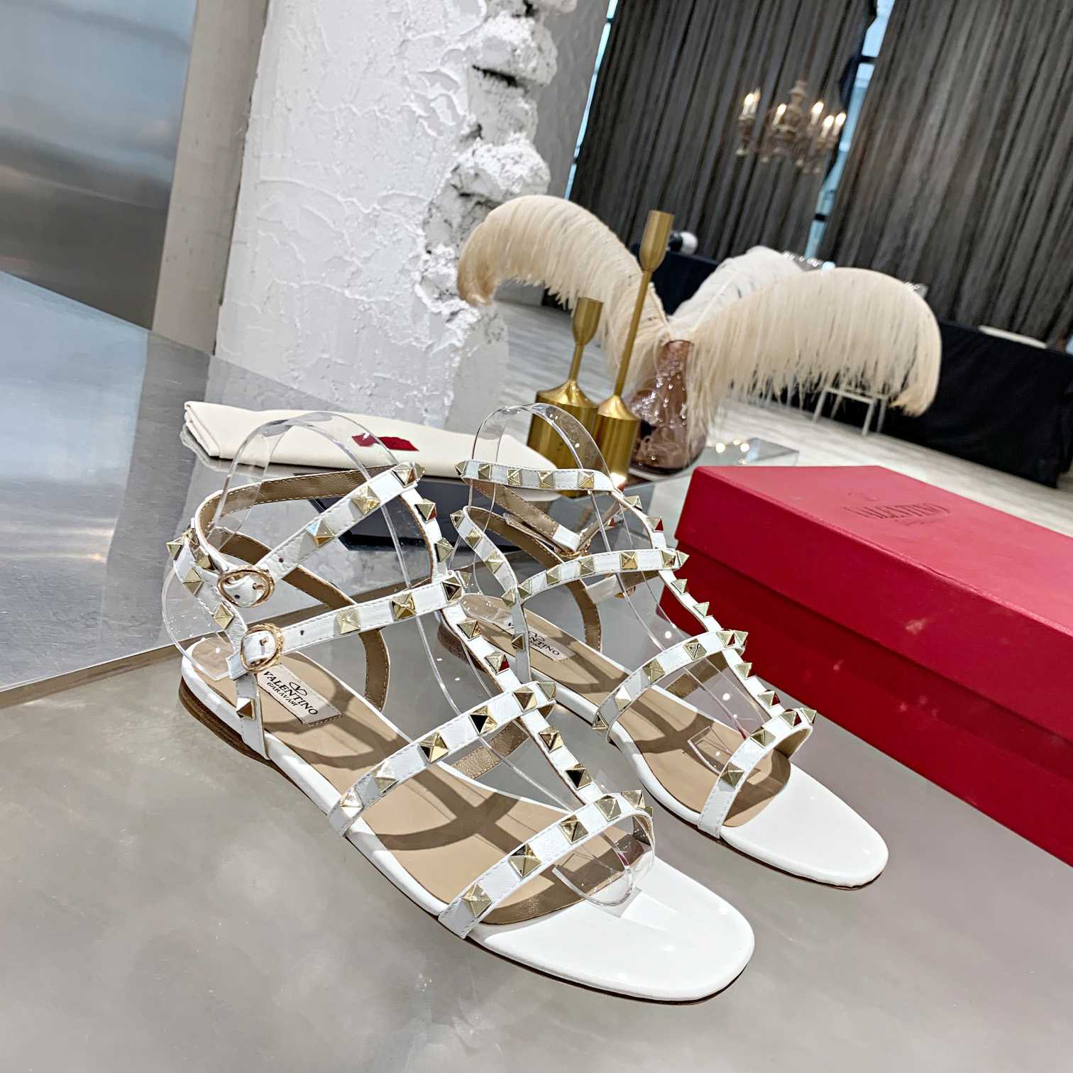 Valenti Garavani Rockstud Caged-straps Sandals - PerfectKickZ