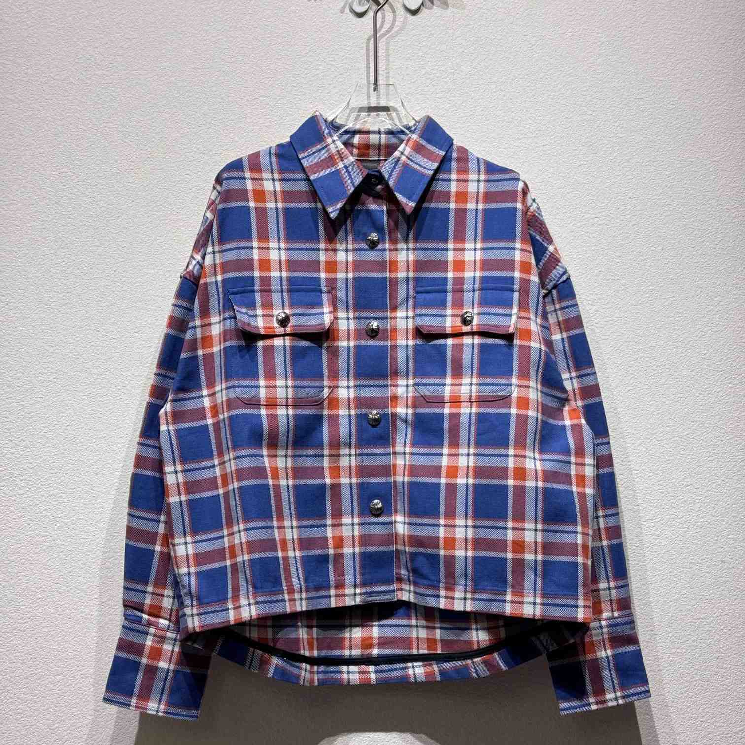 Chrome Hearts Sleeve Print Flannel Shirt - PerfectKickZ
