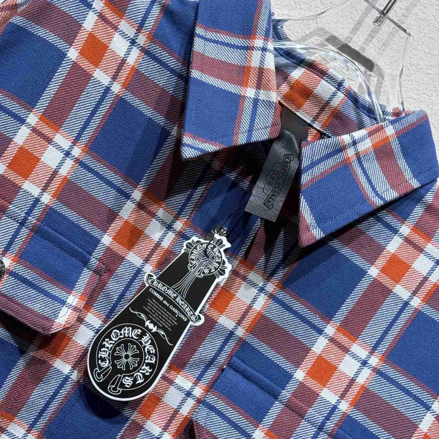 Chrome Hearts Sleeve Print Flannel Shirt - PerfectKickZ