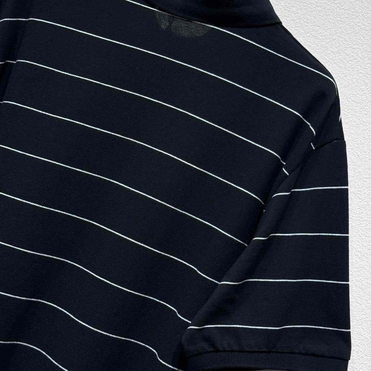 Saint Laurent Cassandre Polo Shirt In Striped Pique - PerfectKickZ