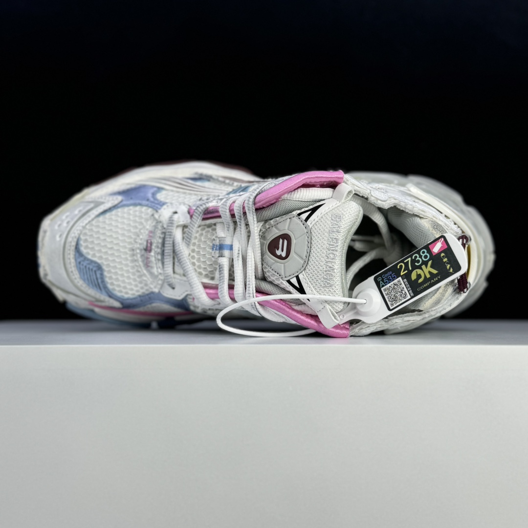 Balenciaga Runner Gradient Sneaker In White, Brown, Blue, Pink And Grey Mesh - PerfectKickZ