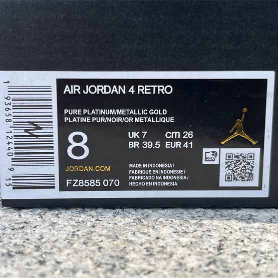 Jordan Air jordan 4 GS“Pure Platinum” Sneakers      FZ8585-070  - PerfectKickZ