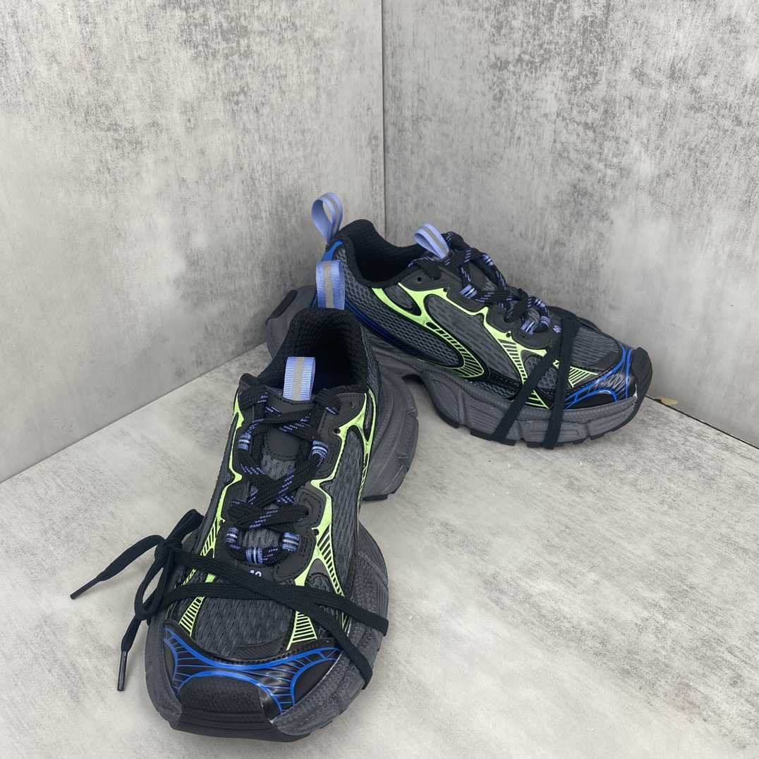 Balenciaga 3XL Sneaker In Dark Grey, Black, Blue And Green Mesh - PerfectKickZ
