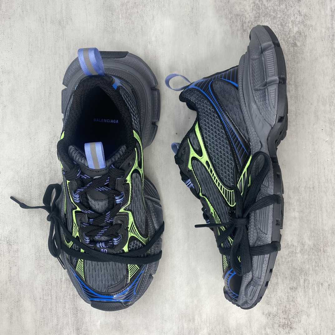 Balenciaga 3XL Sneaker In Dark Grey, Black, Blue And Green Mesh - PerfectKickZ