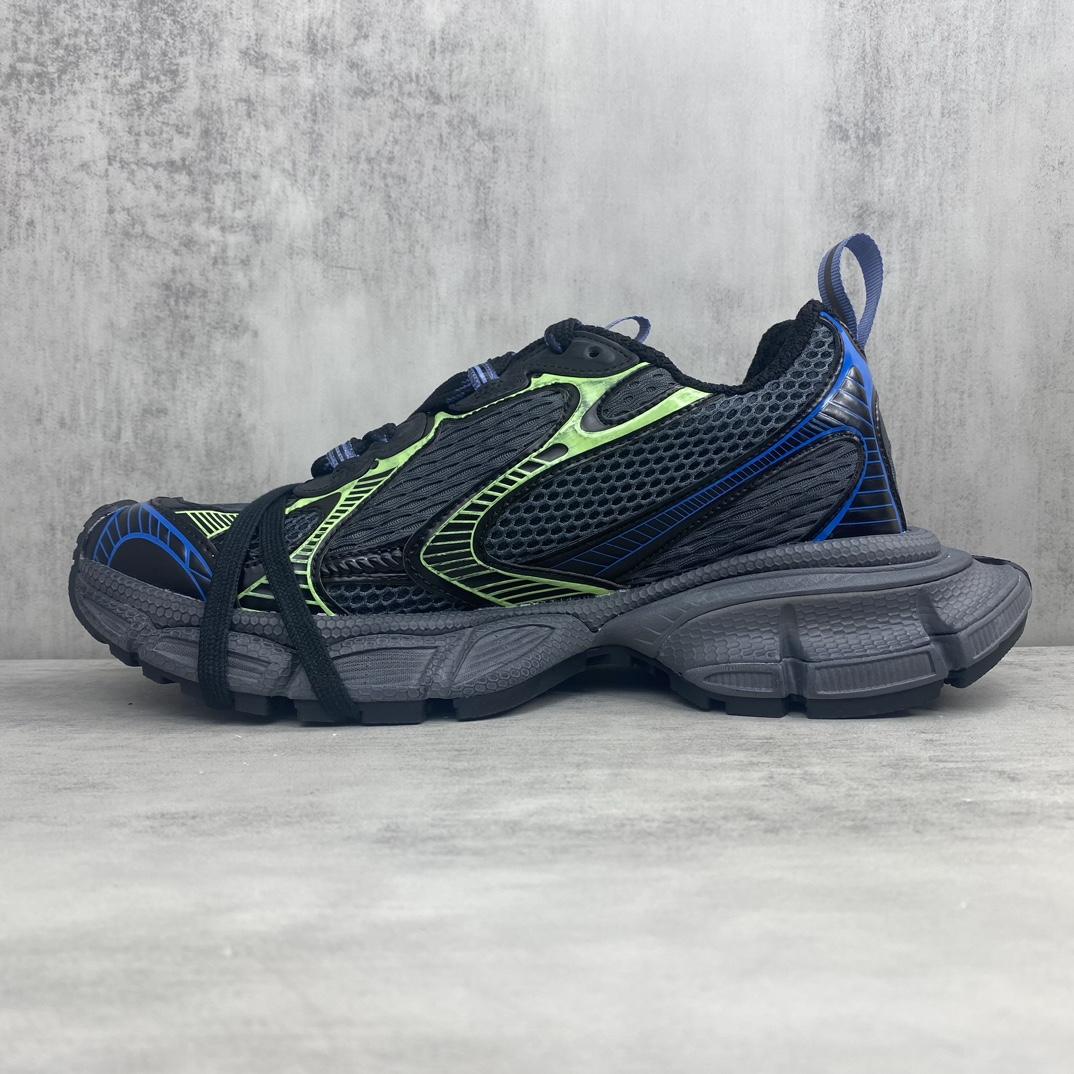 Balenciaga 3XL Sneaker In Dark Grey, Black, Blue And Green Mesh - PerfectKickZ