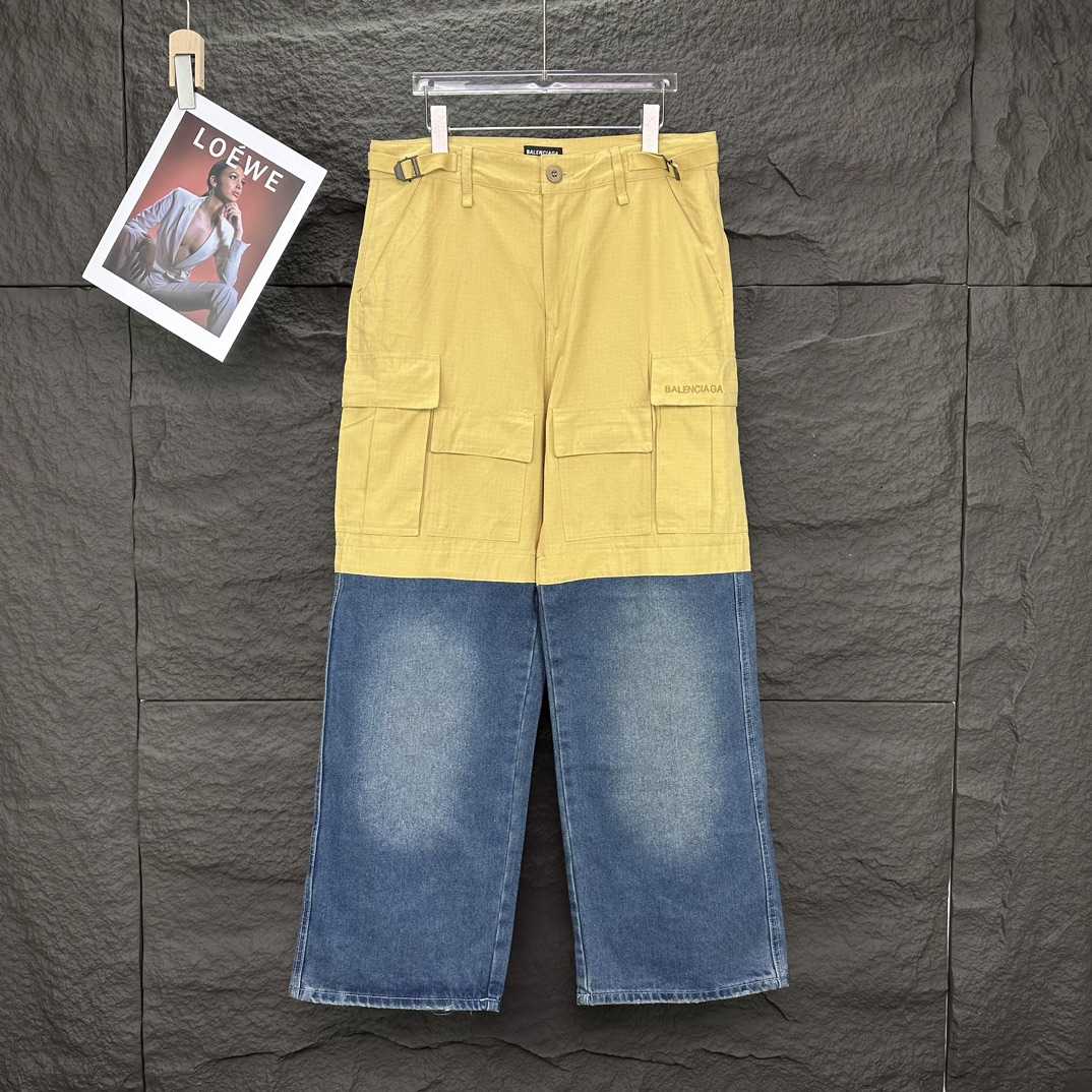 Balenciaga Patched Cotton Cargo Pants - PerfectKickZ