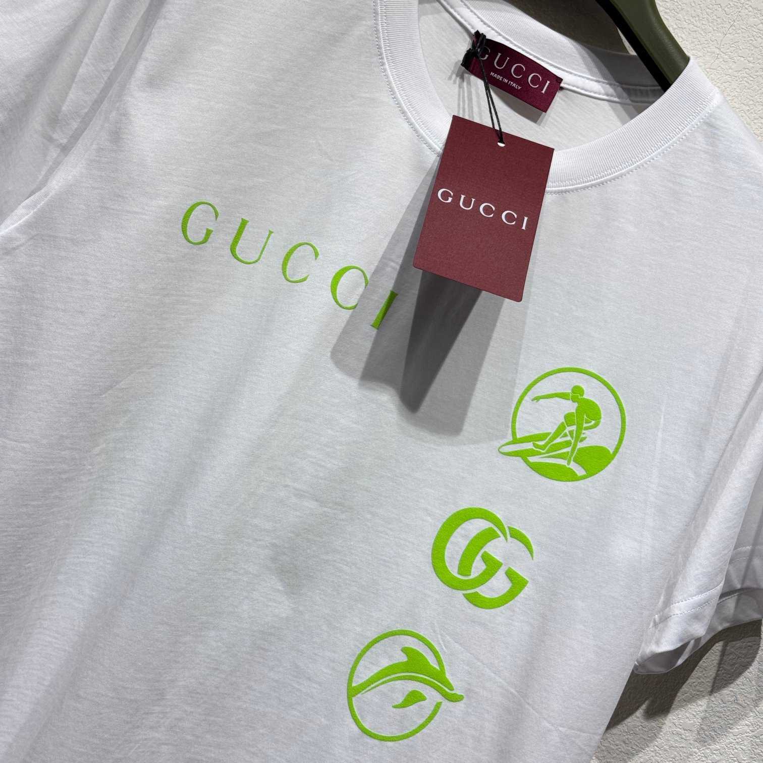 Gucci Printed Cotton Jersey T-shirt - PerfectKickZ