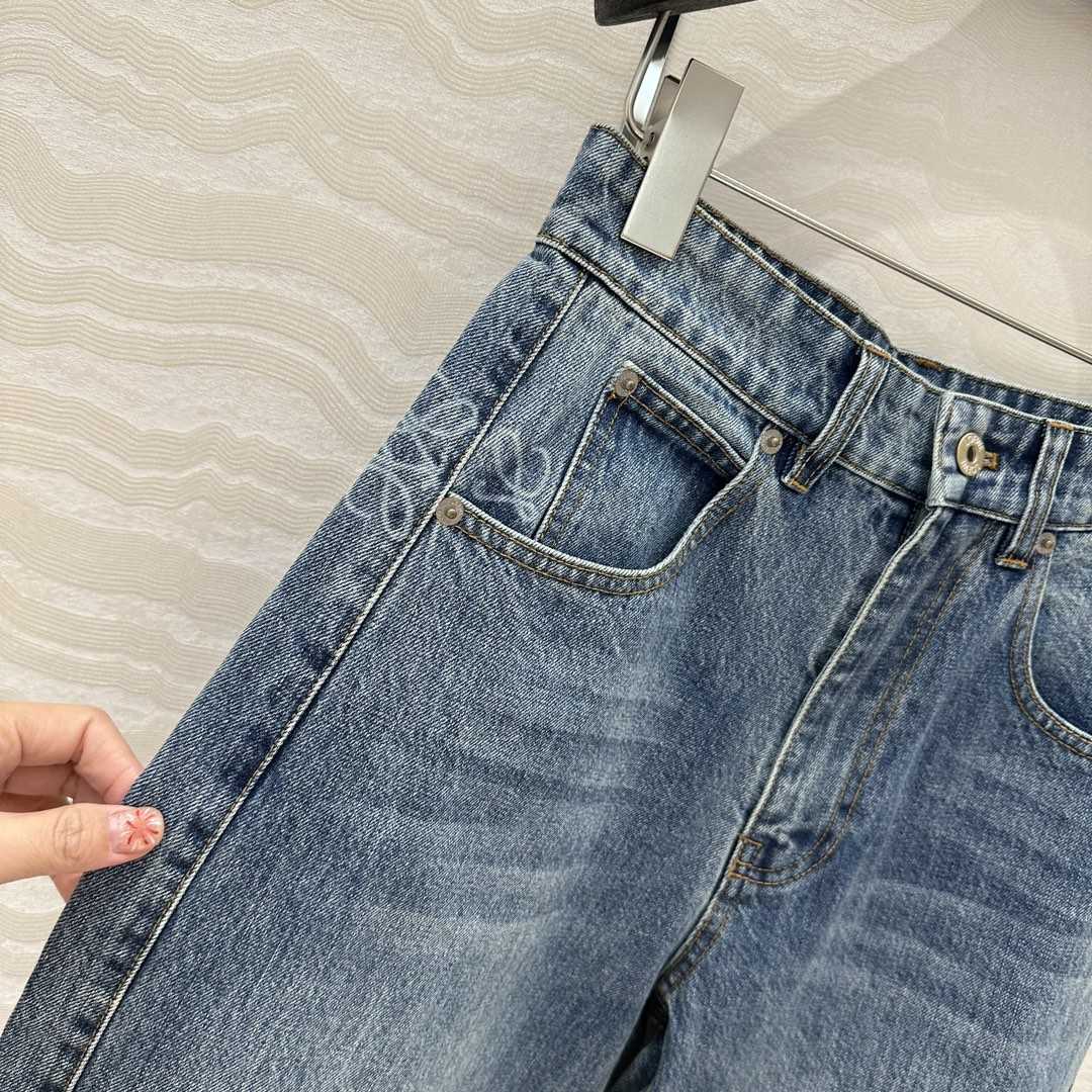 Loewe Anagram Barrel Jeans In Denim - PerfectKickZ