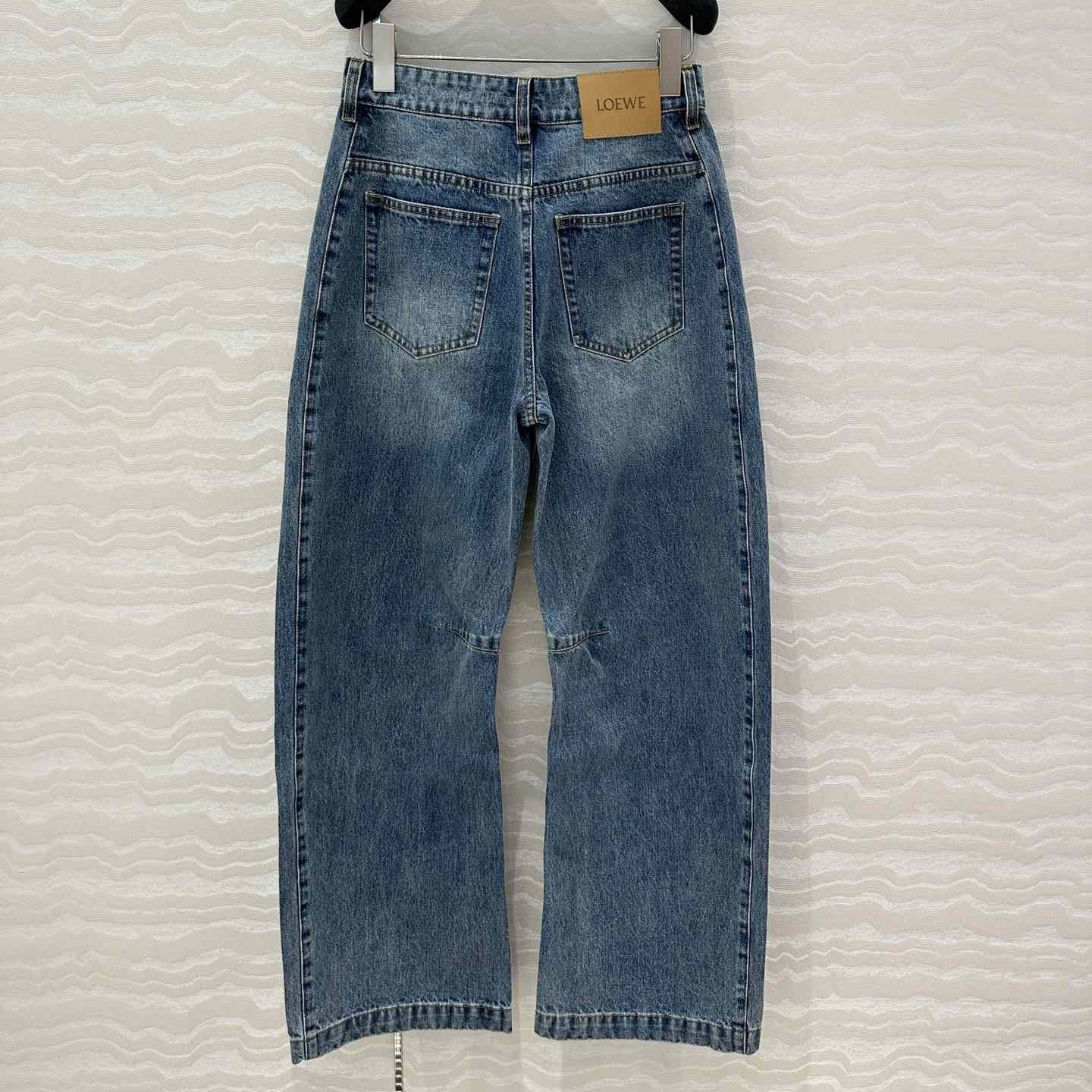 Loewe Anagram Barrel Jeans In Denim - PerfectKickZ