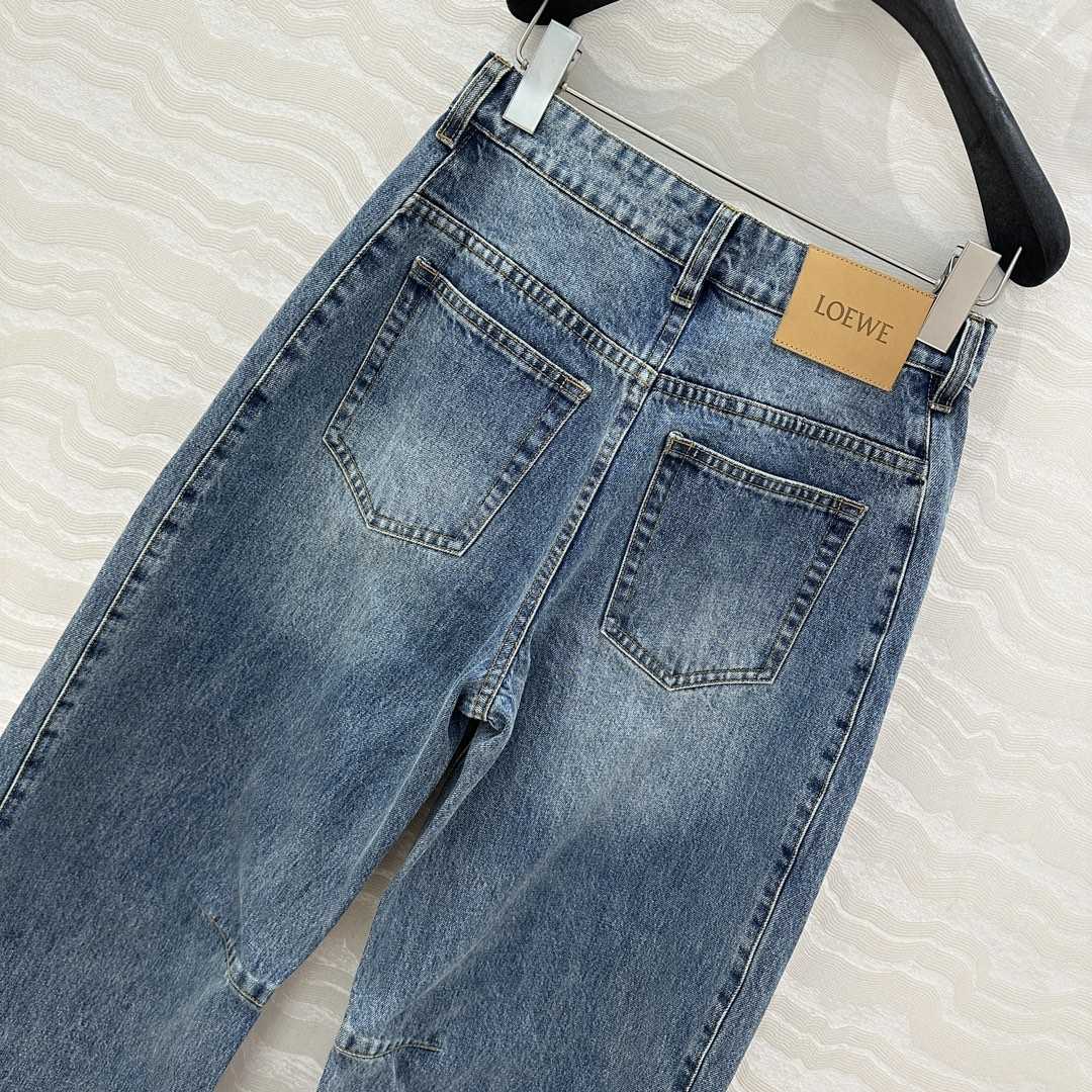 Loewe Anagram Barrel Jeans In Denim - PerfectKickZ
