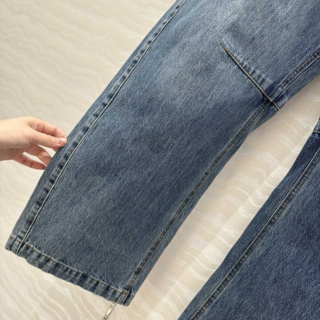 Loewe Anagram Barrel Jeans In Denim - PerfectKickZ