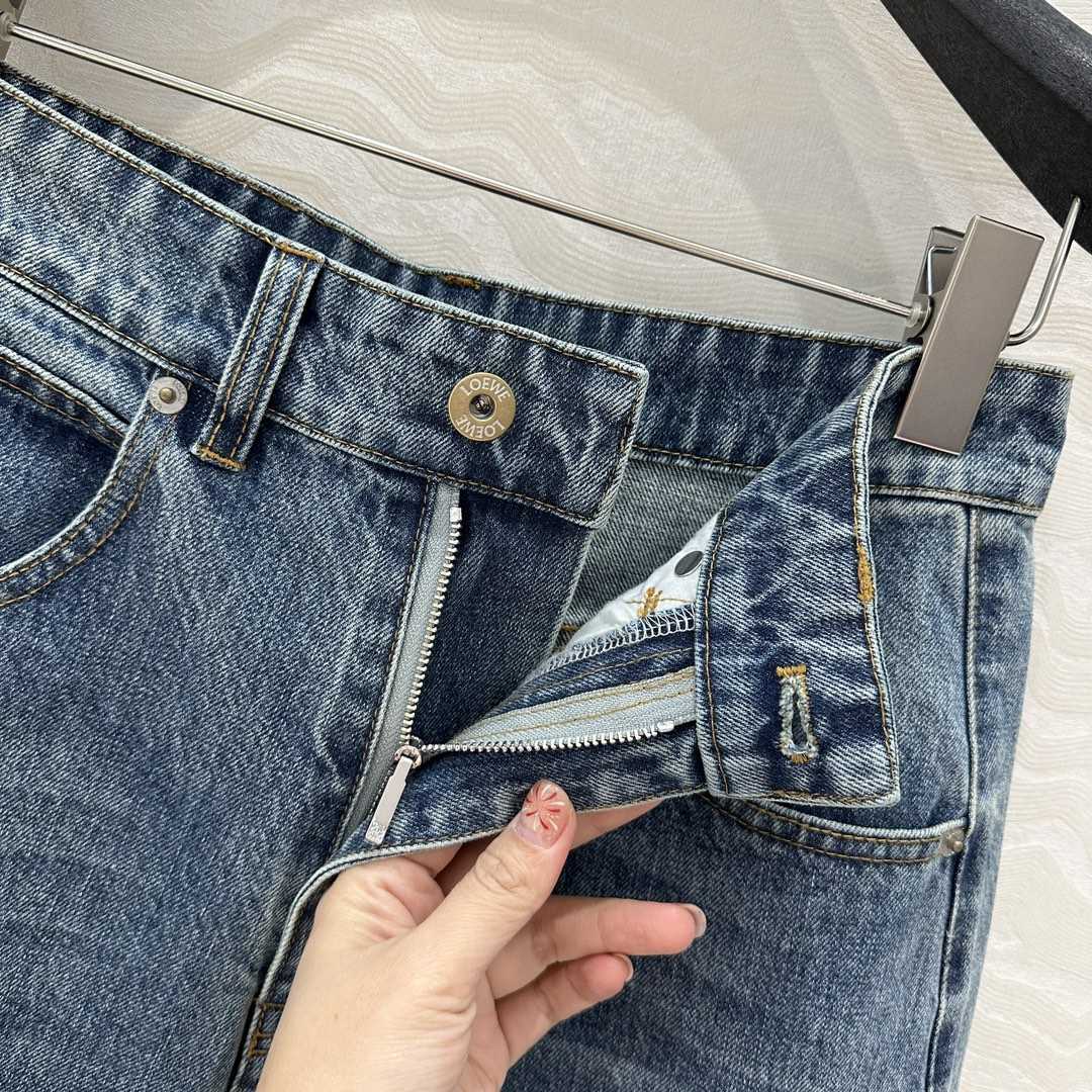 Loewe Anagram Barrel Jeans In Denim - PerfectKickZ