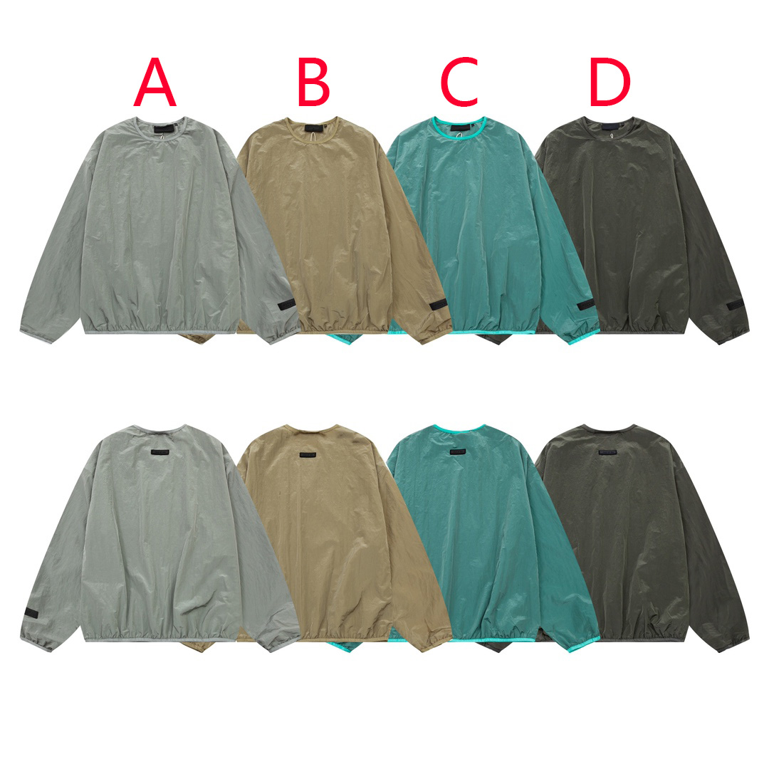 Fear Of God Essential Crinkle Nylon Crewneck  - PerfectKickZ