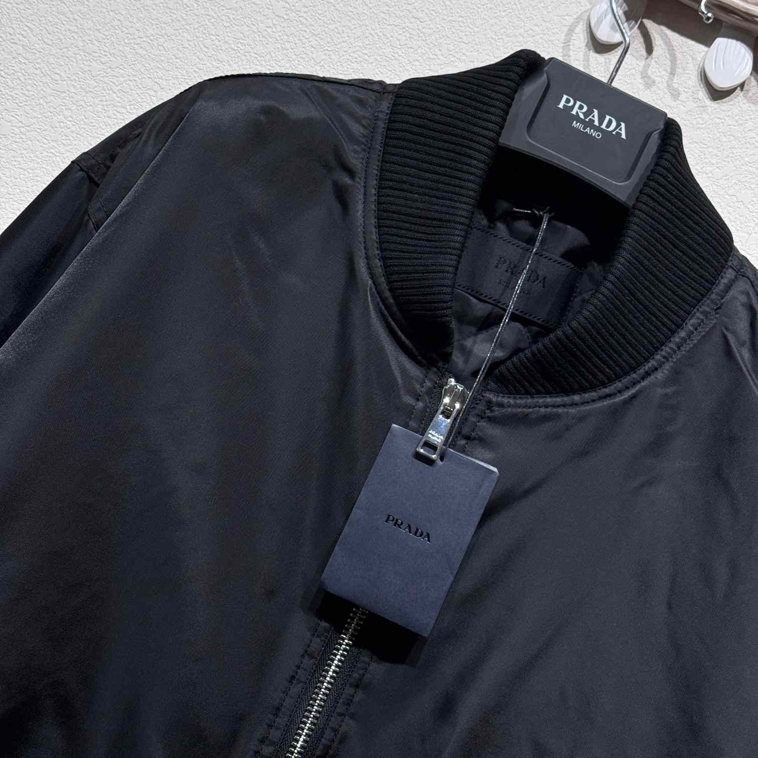Prada Triangle-Logo Zipped Bomber Jacket  - PerfectKickZ