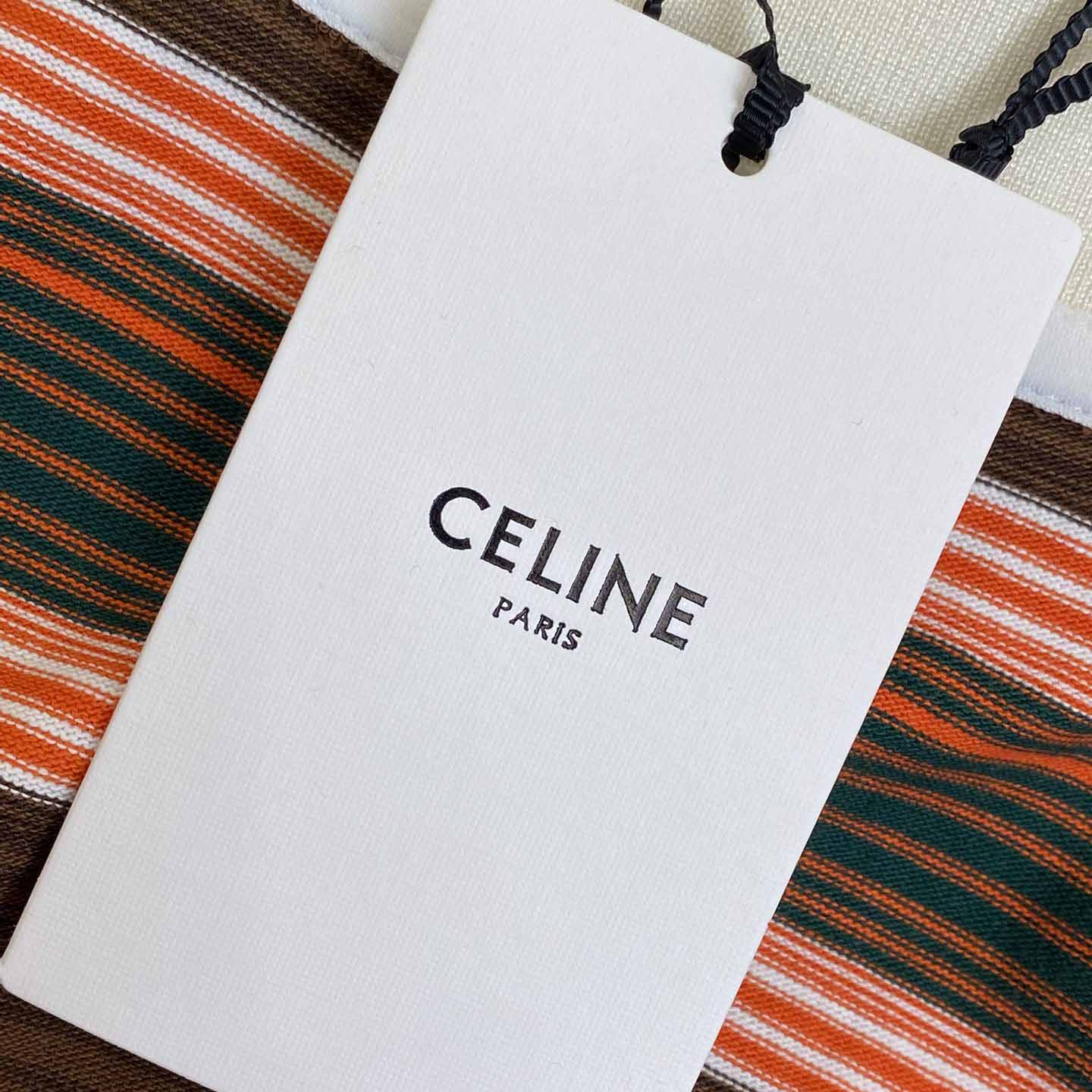 Celine Triomphe Cropped Polo Shirt In Striped Cotton - PerfectKickZ