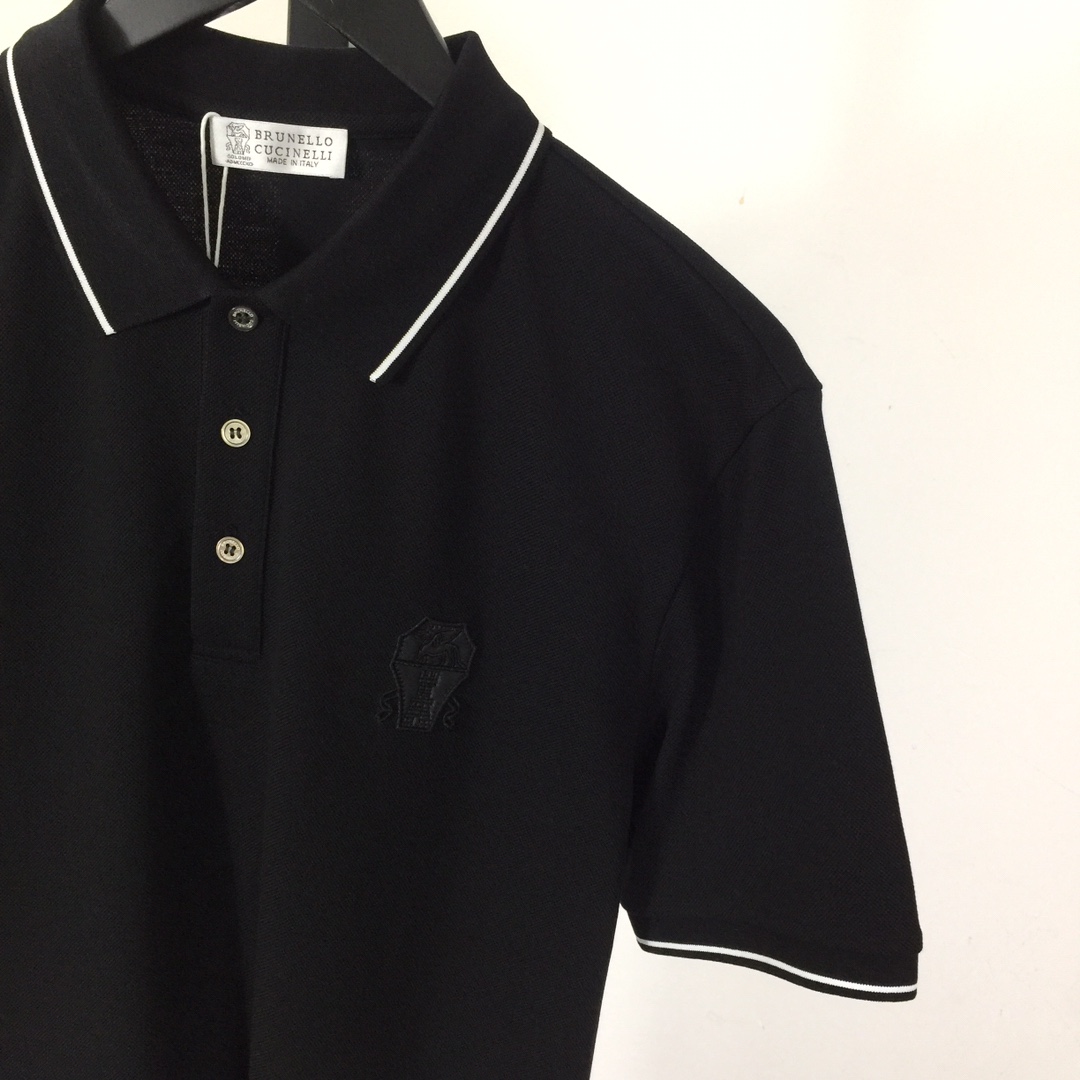 Brunello Cucinelli Short-Sleeved Cotton Polo Shirt    - PerfectKickZ