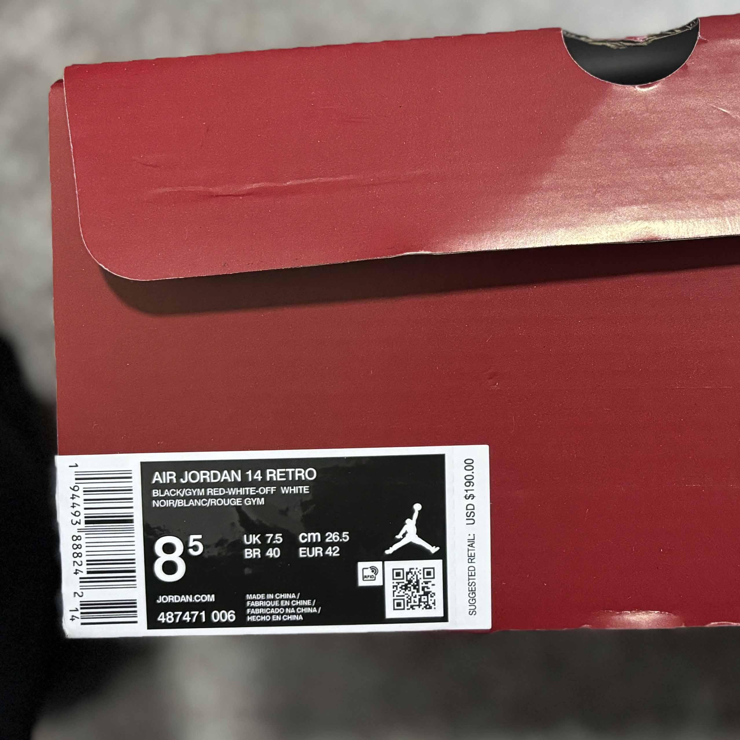 Air Jordan 14 Retro Gym Red Sneakers       487471-006 - PerfectKickZ
