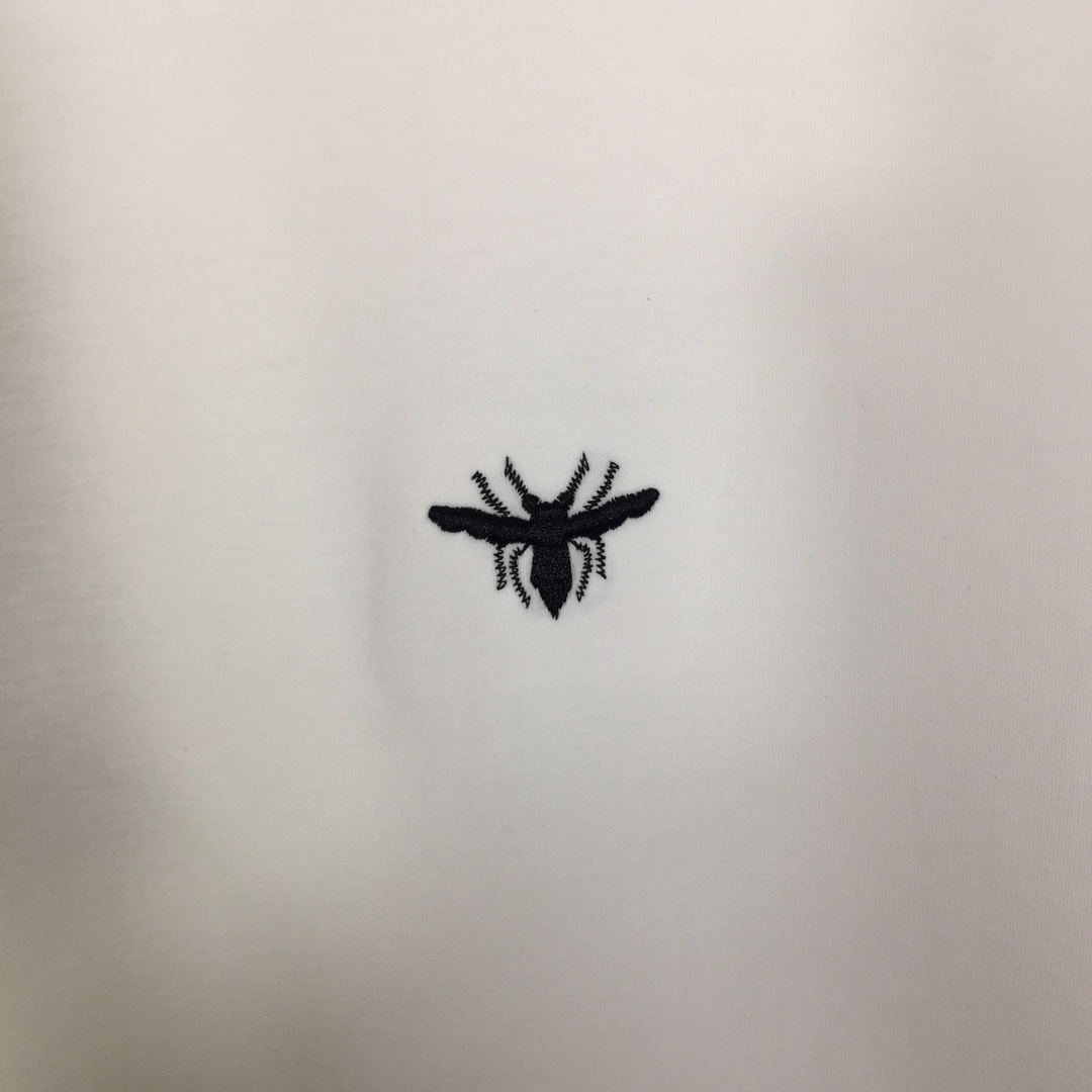 Dior Cotton T-Shirt With Bee Embroidery - PerfectKickZ