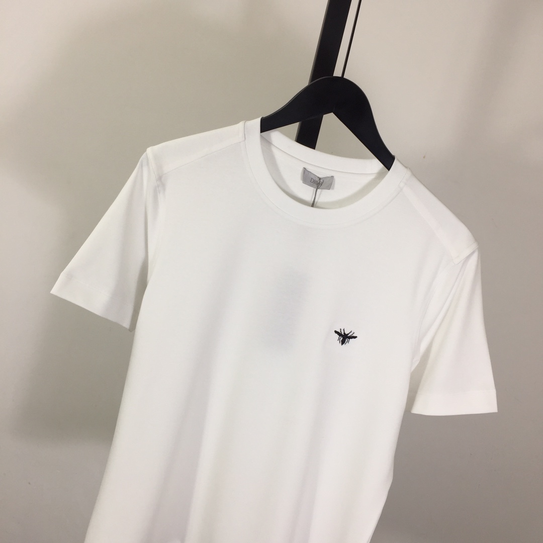 Dior Cotton T-Shirt With Bee Embroidery - PerfectKickZ