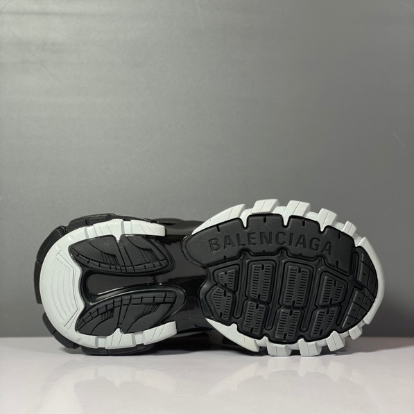Balenciaga Track Sneaker In Black And Silver Mesh And Nylon - PerfectKickZ