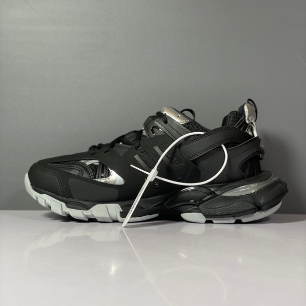 Balenciaga Track Sneaker In Black And Silver Mesh And Nylon - PerfectKickZ