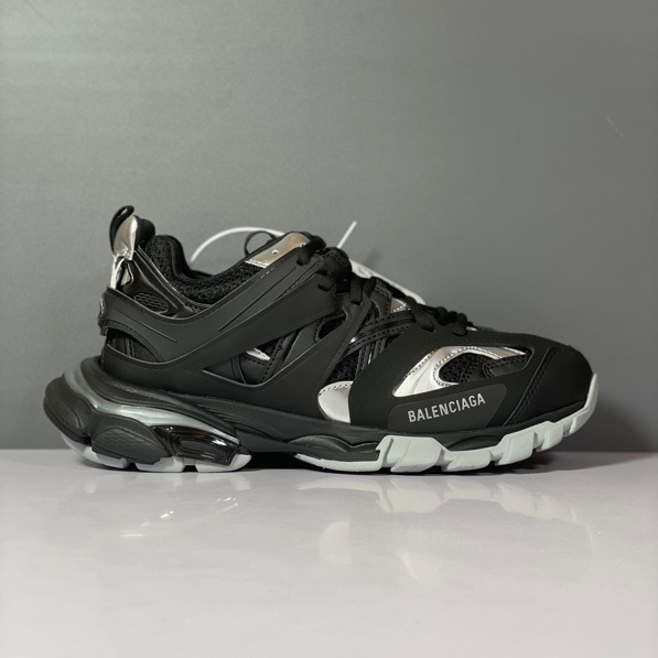 Balenciaga Track Sneaker In Black And Silver Mesh And Nylon - PerfectKickZ