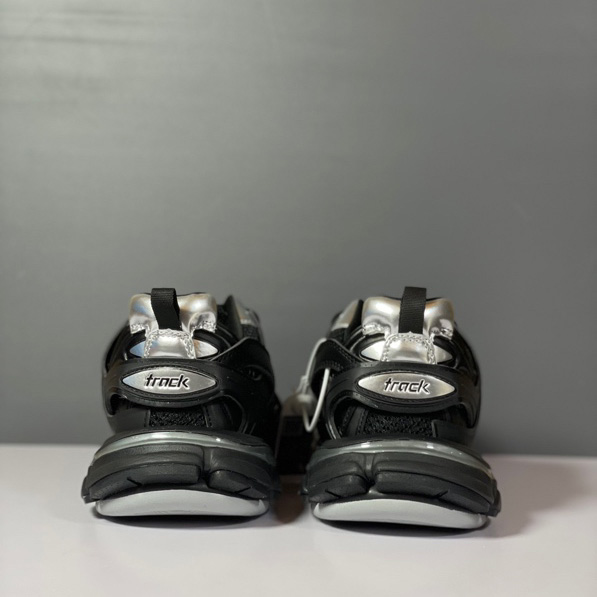 Balenciaga Track Sneaker In Black And Silver Mesh And Nylon - PerfectKickZ