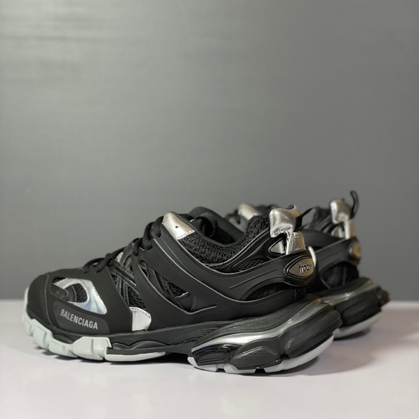 Balenciaga Track Sneaker In Black And Silver Mesh And Nylon - PerfectKickZ