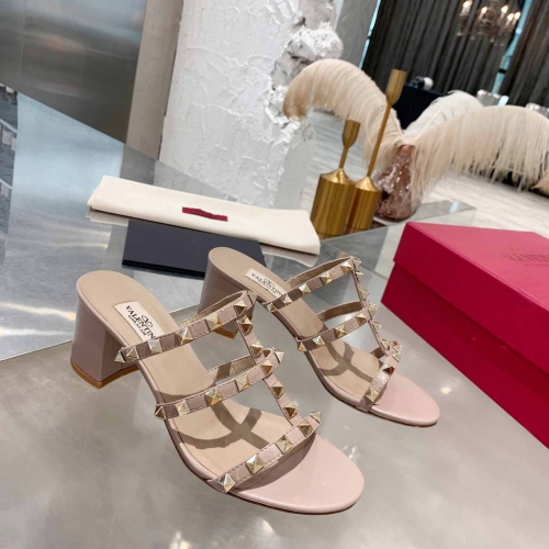 Valenti Rockstud Calfskin Leather Slide Sandal  - PerfectKickZ