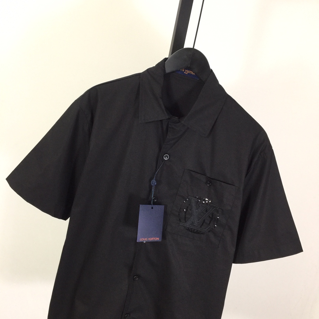 Louis Vuitton Embroidered Short-Sleeved Cotton Shirt   1AHCHD - PerfectKickZ