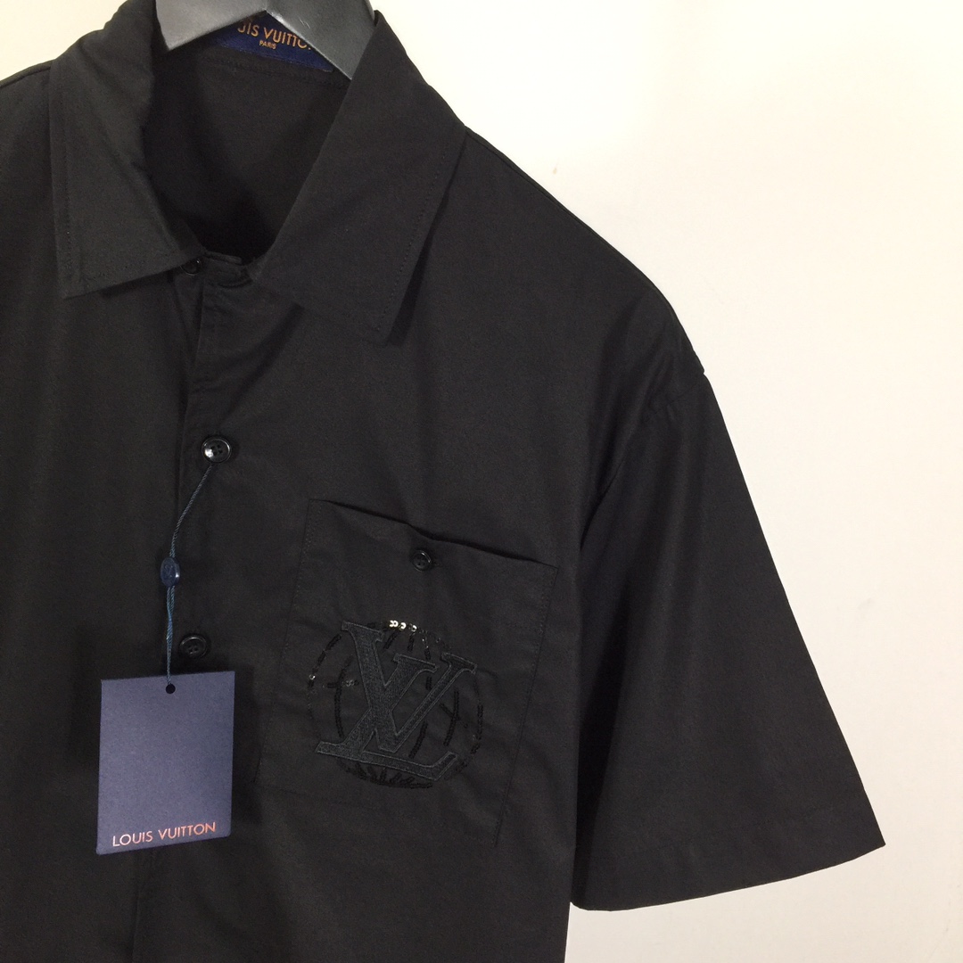 Louis Vuitton Embroidered Short-Sleeved Cotton Shirt   1AHCHD - PerfectKickZ