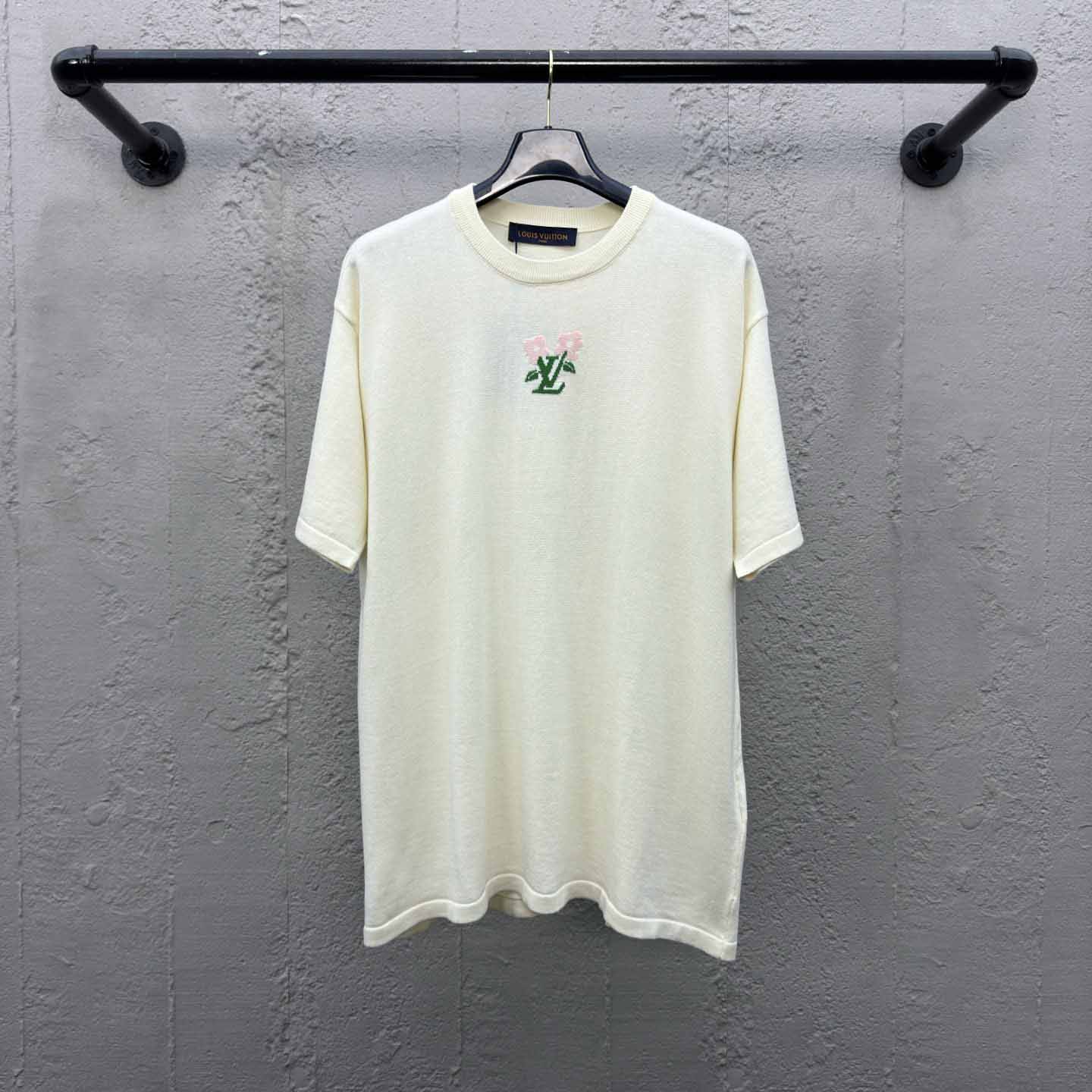 Louis Vuitton Short-Sleeved Cotton Knitted Crewneck   1AFRDI - PerfectKickZ