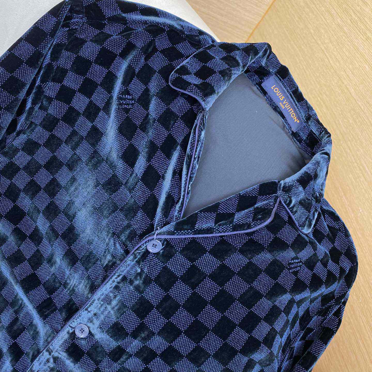 Louis Vuitton Silk-Blend Velvet Long-Sleeved Evening Overshirt  1AFWF7 - PerfectKickZ
