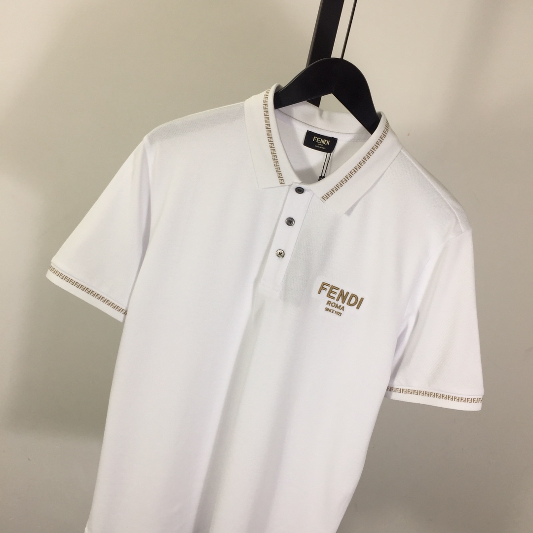 Fendi Logo Cotton Polo Shirt - PerfectKickZ