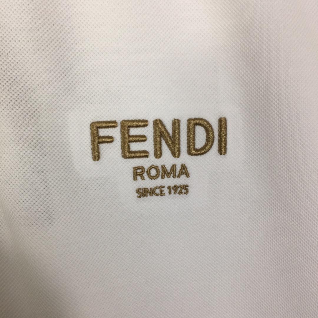 Fendi Logo Cotton Polo Shirt - PerfectKickZ