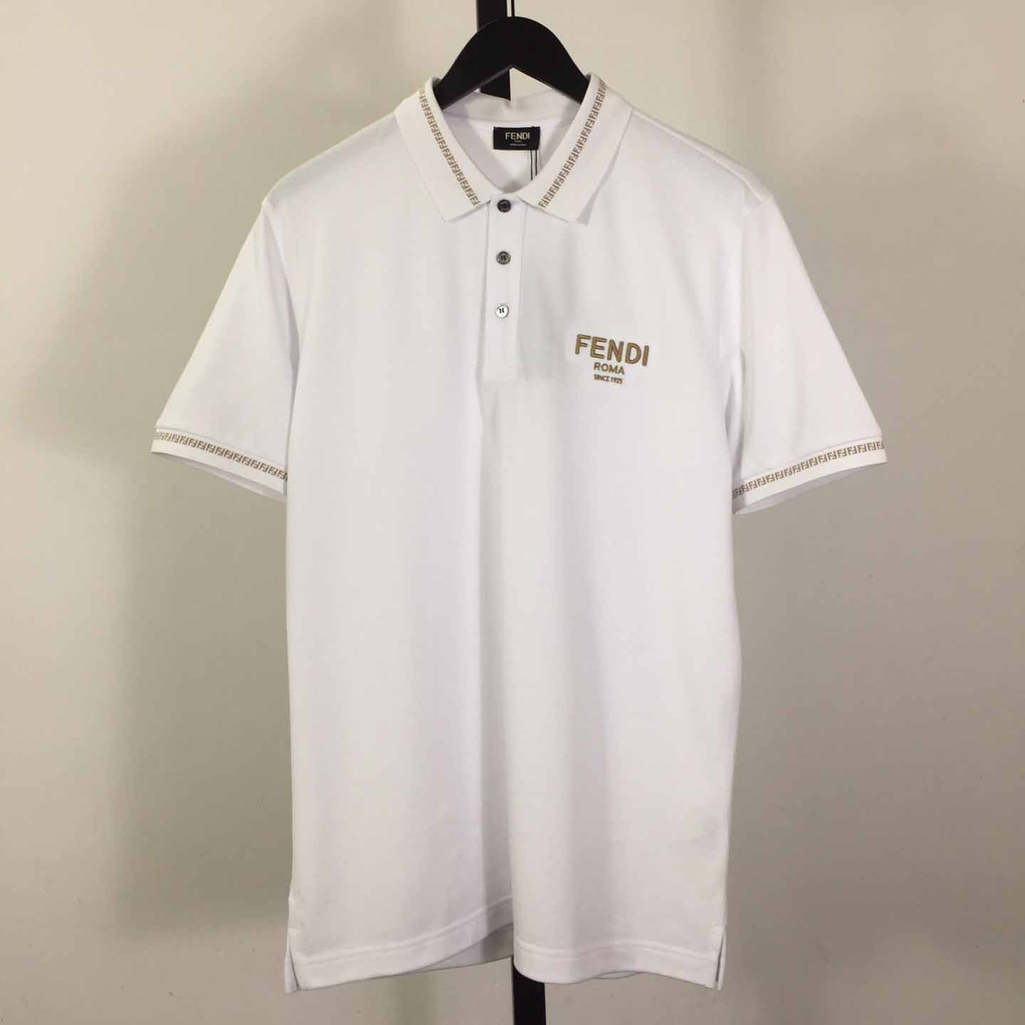 Fendi Logo Cotton Polo Shirt - PerfectKickZ