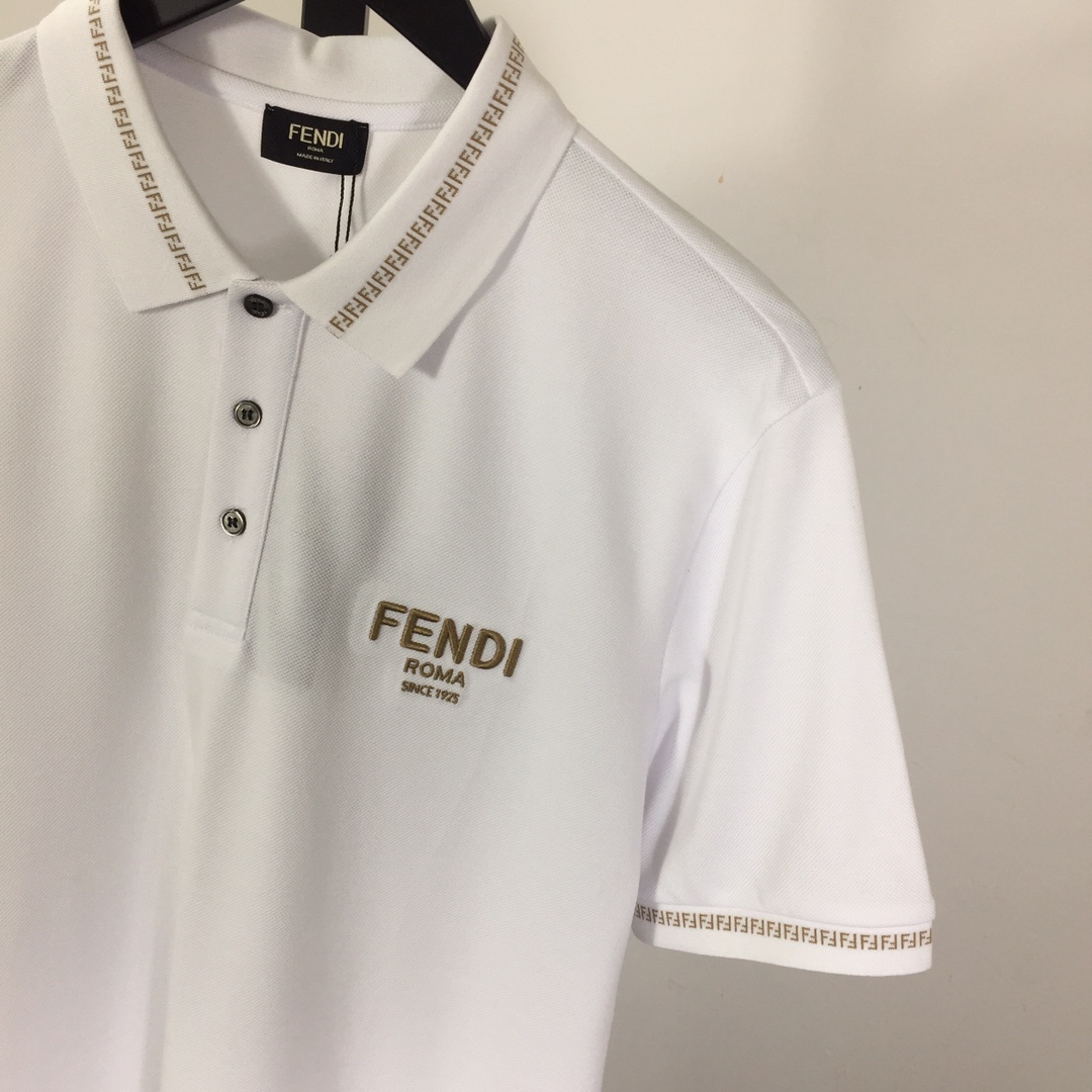Fendi Logo Cotton Polo Shirt - PerfectKickZ