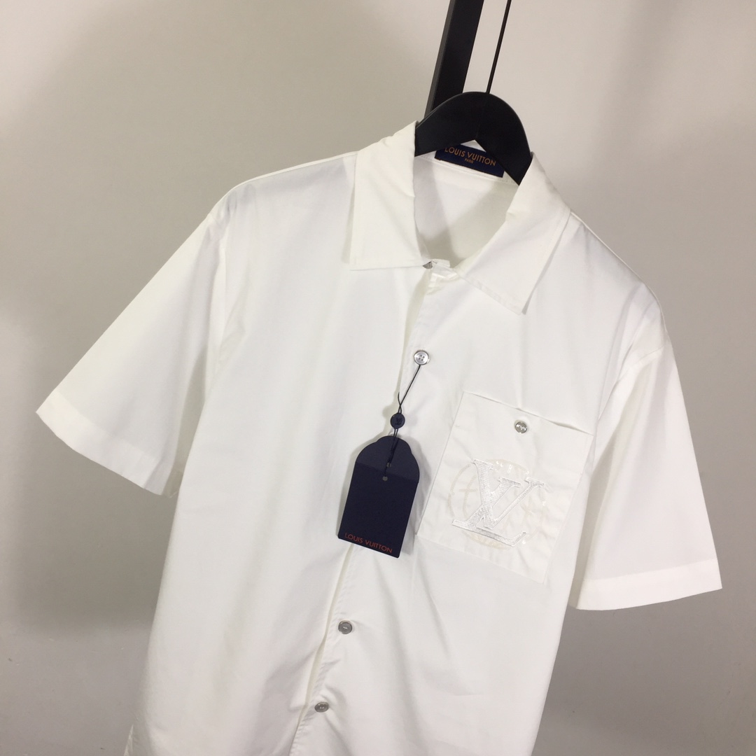 Louis Vuitton Embroidered Short-Sleeved Cotton Shirt    - PerfectKickZ