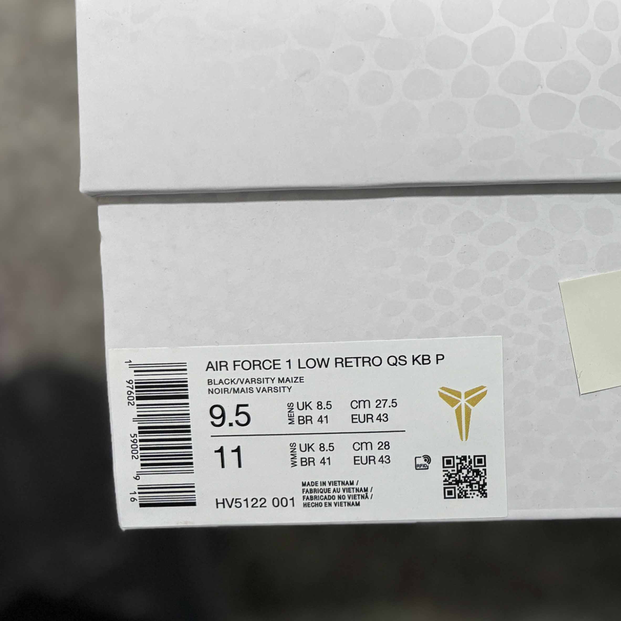Nike Air Force 1 Low “Kobe Bryant” Sneaker     HV5122-001 - PerfectKickZ