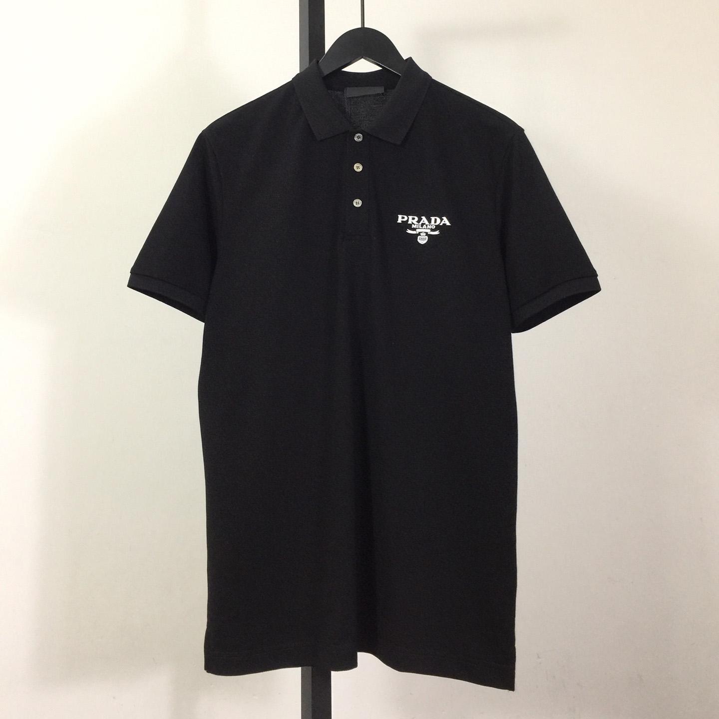 Prada Logo Cotton Polo Shirt - PerfectKickZ