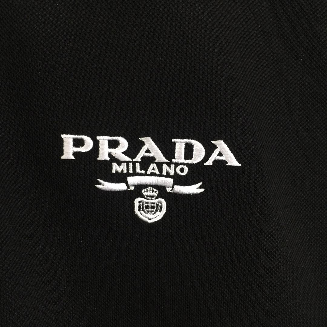 Prada Logo Cotton Polo Shirt - PerfectKickZ