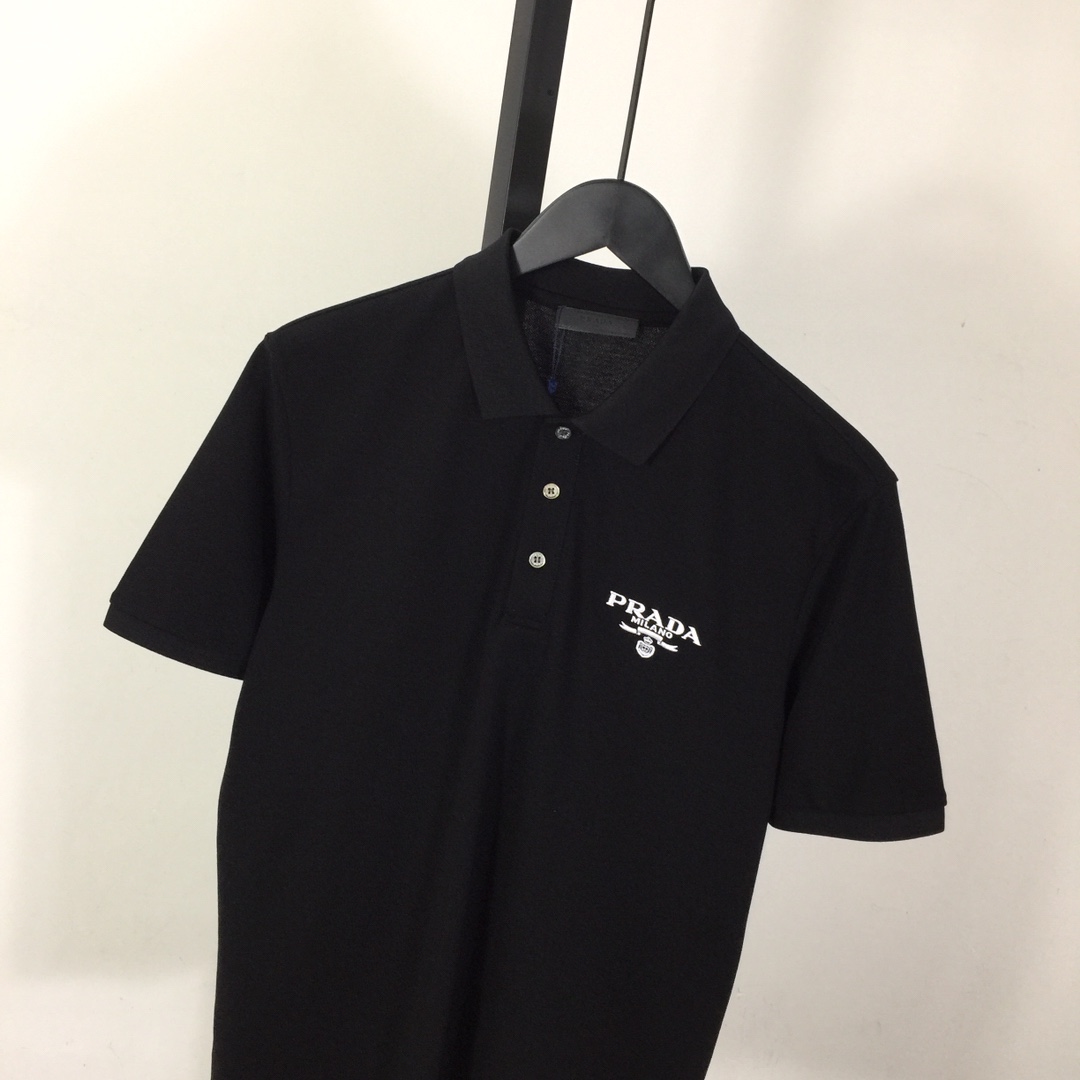 Prada Logo Cotton Polo Shirt - PerfectKickZ