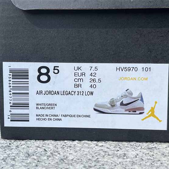 Jordan Legacy 312 Low Sneaker     HV5970-101  - PerfectKickZ