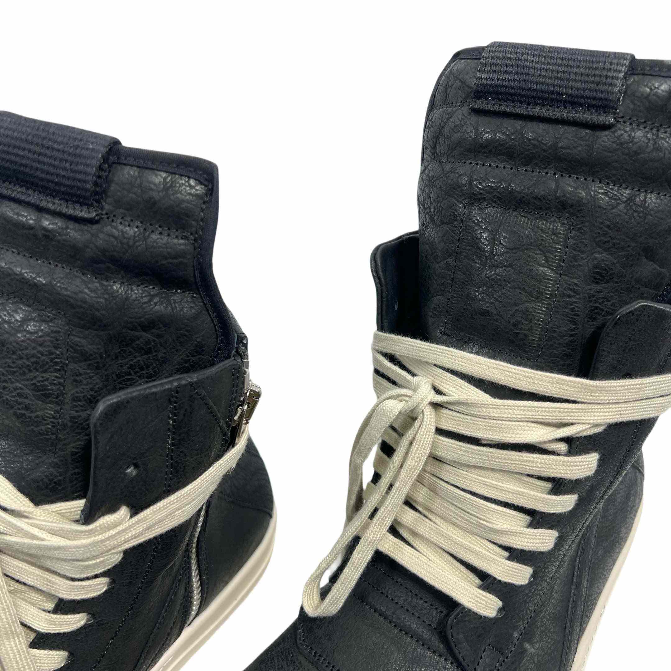 Rick Owens Leather High-Top Sneakers - PerfectKickZ