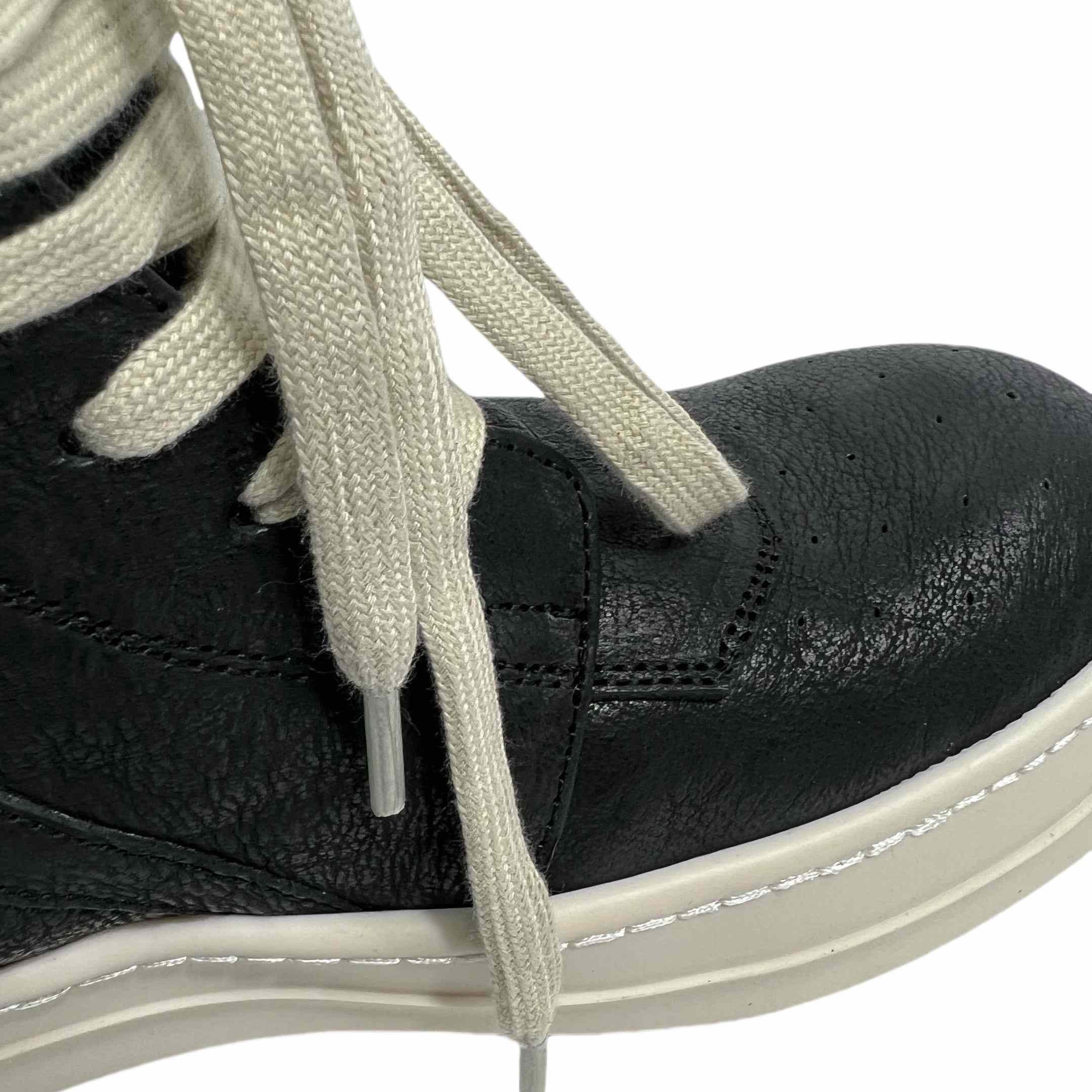 Rick Owens Leather High-Top Sneakers - PerfectKickZ