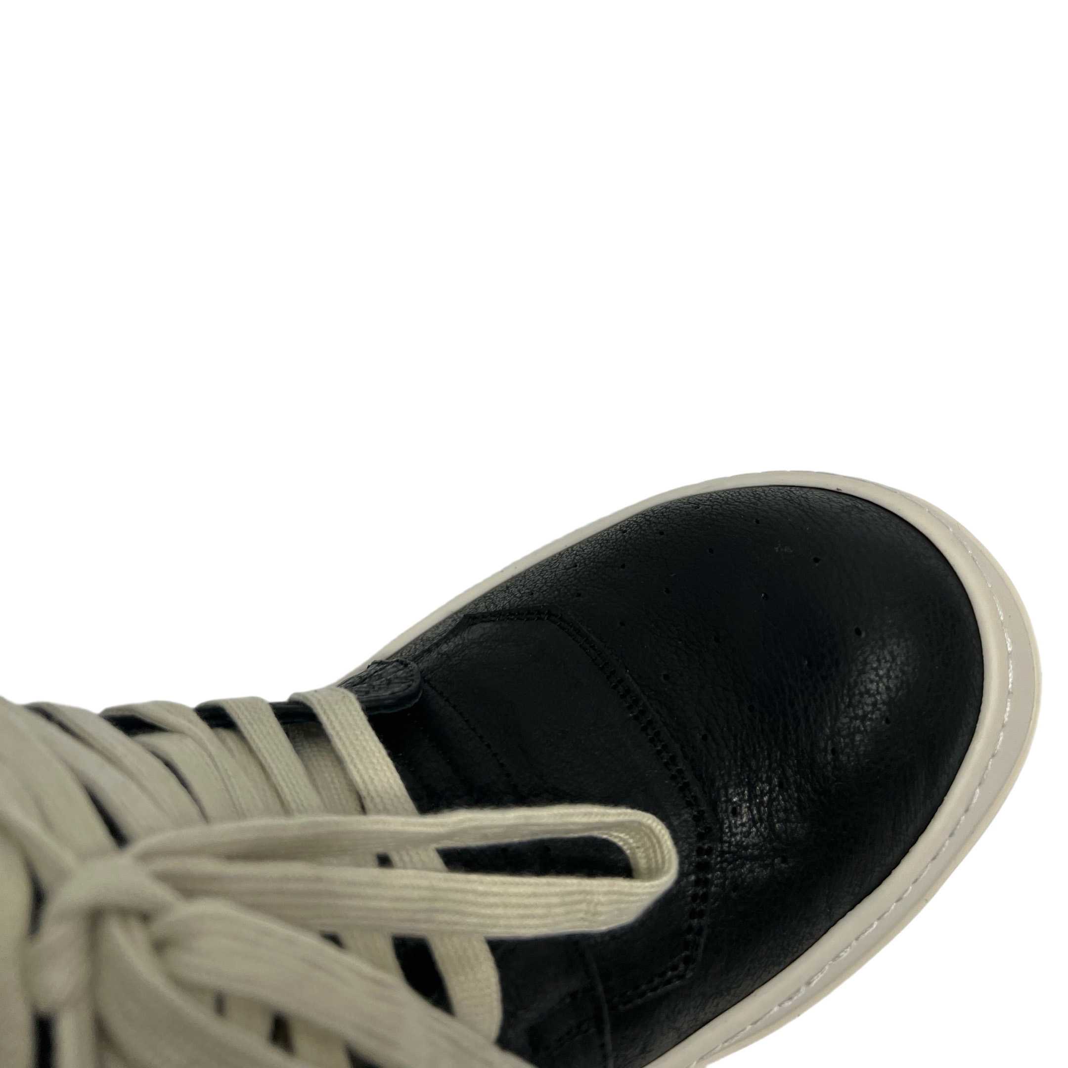 Rick Owens Leather High-Top Sneakers - PerfectKickZ