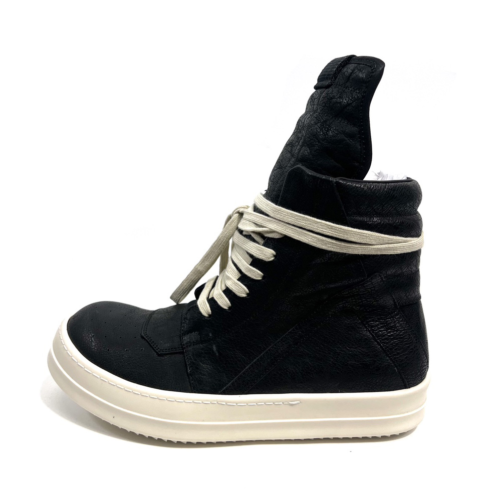 Rick Owens Leather High-Top Sneakers - PerfectKickZ