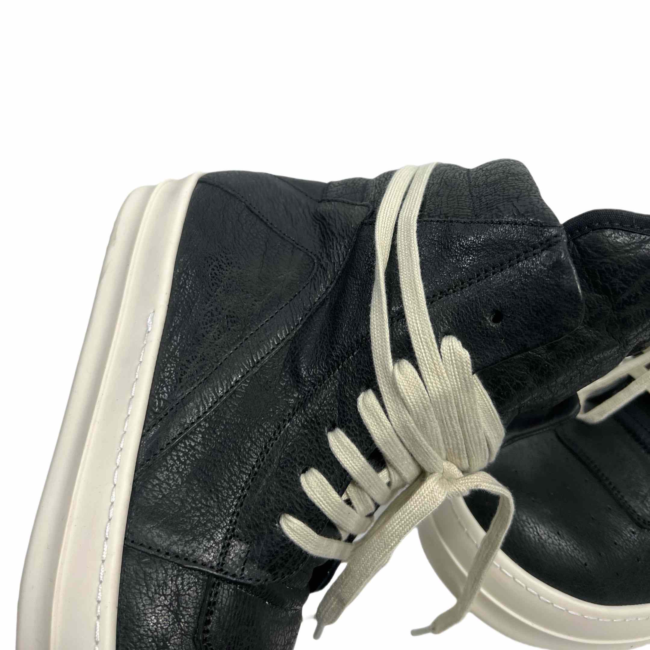Rick Owens Leather High-Top Sneakers - PerfectKickZ